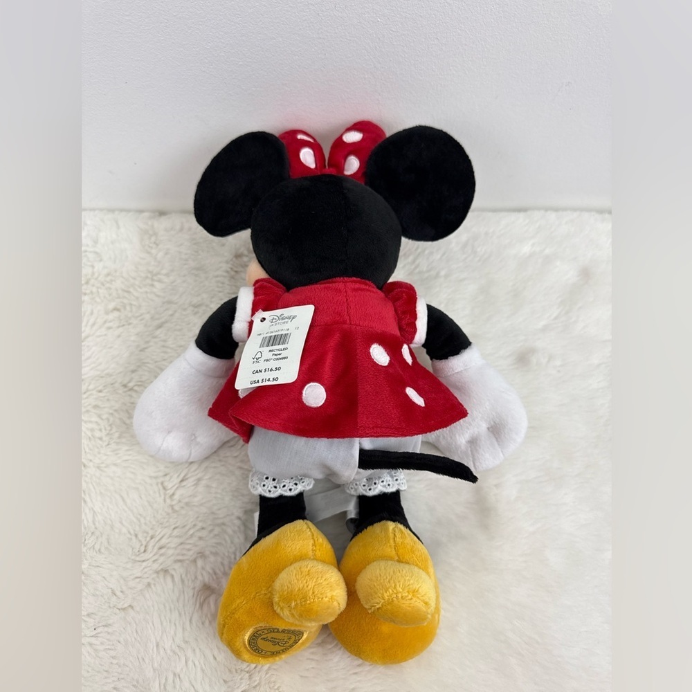 DISNEY STORE 13” Minnie Mouse Plush - Red, Black, White, Yellow. - Picture 2 of 2